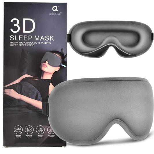 3D Sleep Mask - Contoured Blackout Eye Mask for Deep Sleep